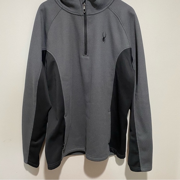 Spyder Other - Spyder Men’s Charcoal and Black Quarter-Zip Pullover Size XL